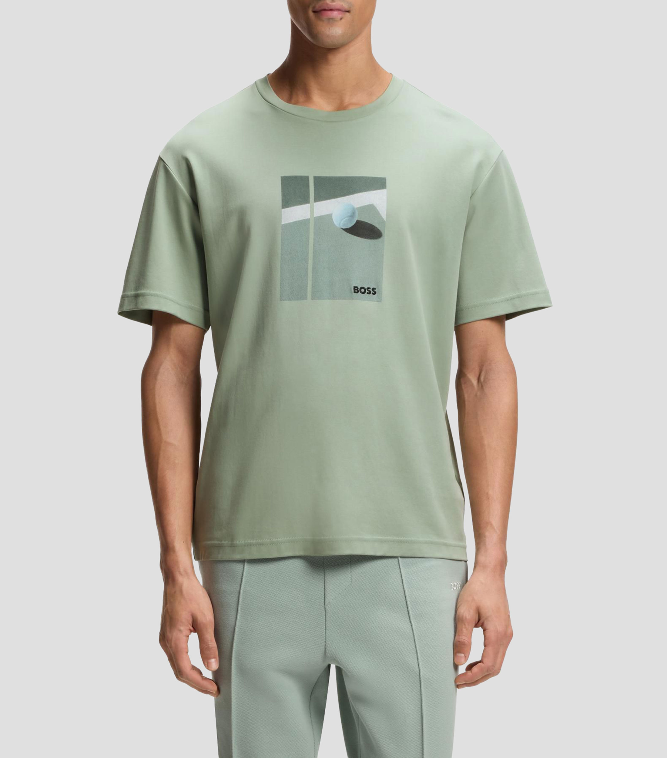 Playera en algodón Pima con ilustración de tenis Hombre